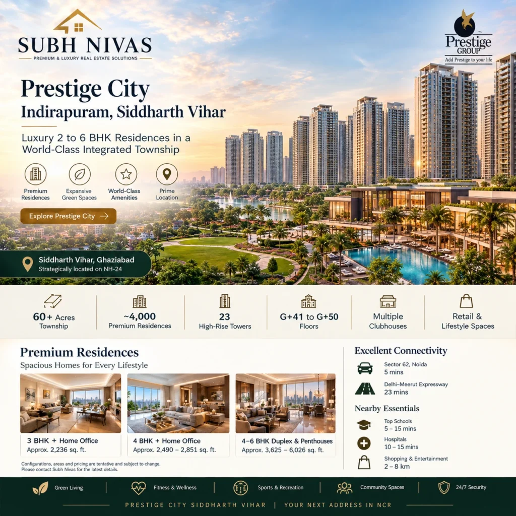 Prestige City Indirapuram, Siddharth Vihar, Ghaziabad